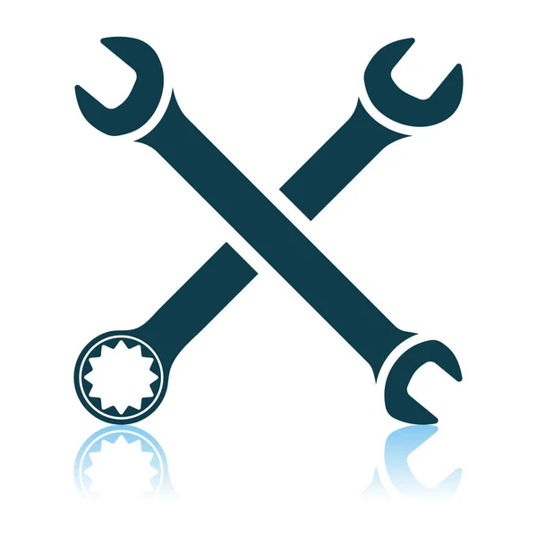 Crossed Wrench Icon — Stock Vector