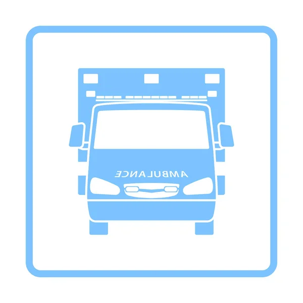 Krankenwagen-Symbol Frontansicht — Stockvektor