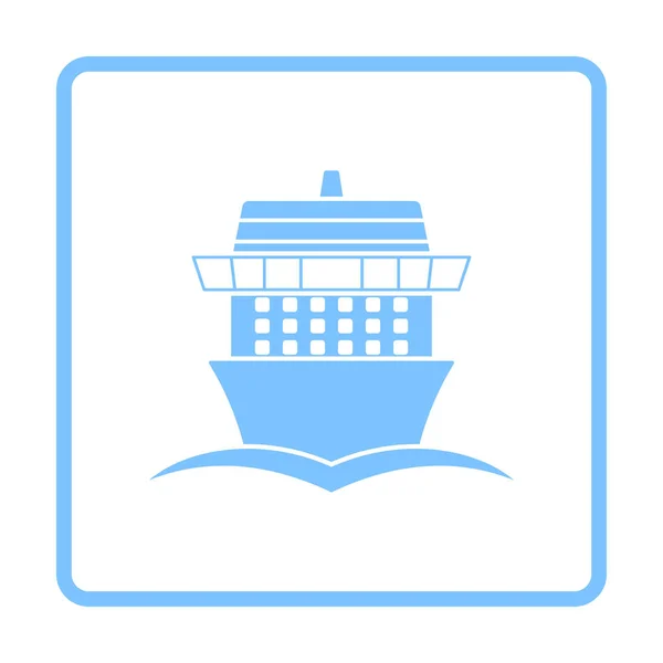 Cruise liner simgesi ön görünümü — Stok Vektör