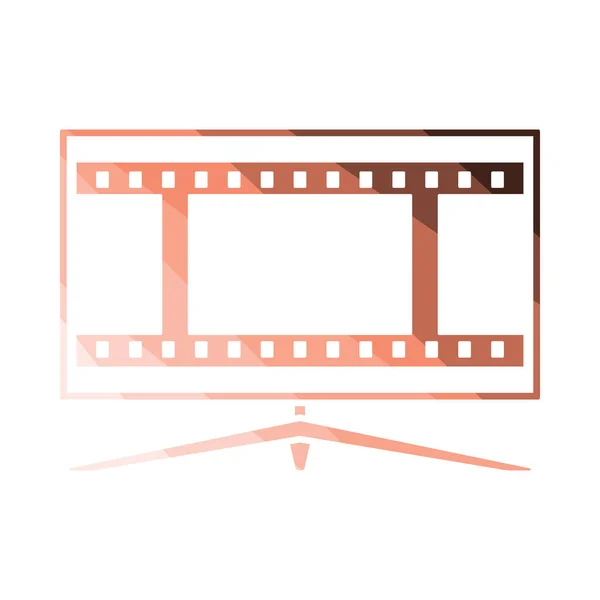 Cinéma écran TV icône — Image vectorielle