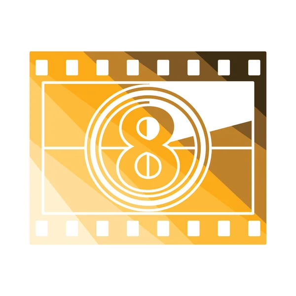 Filmrahmen mit Countdown-Symbol — Stockvektor