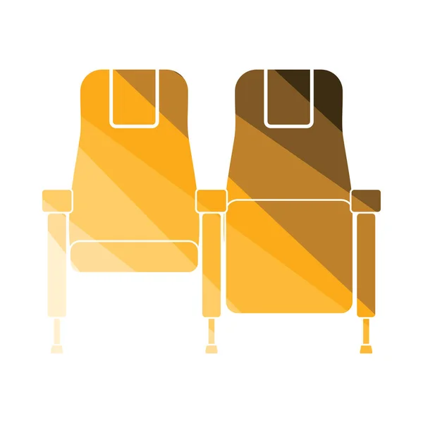 Icône sièges cinéma — Image vectorielle