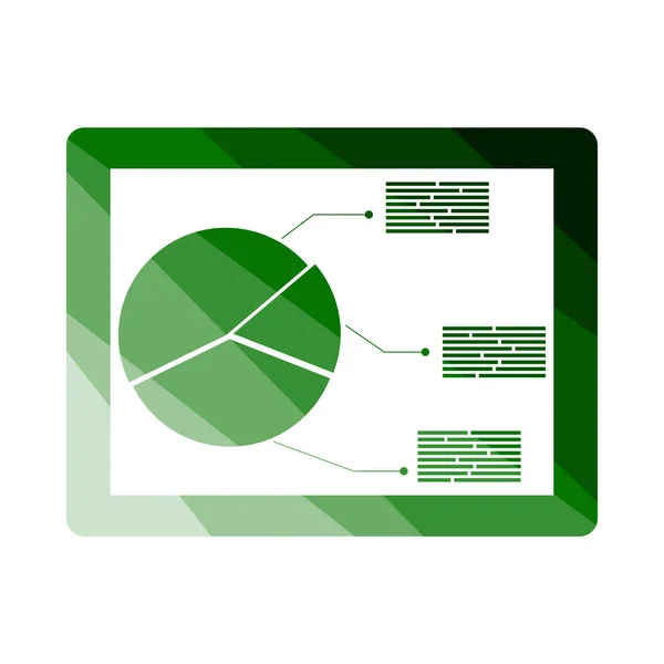 Tablet com ícone de diagrama analítico —  Vetores de Stock