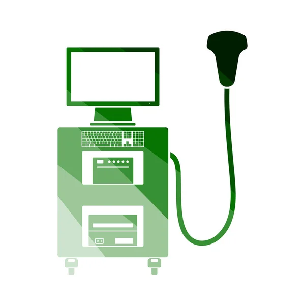 Echografie diagnostische machine-symbool — Stockvector