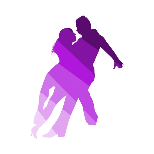 Taneční pár ikon — Stockový vektor
