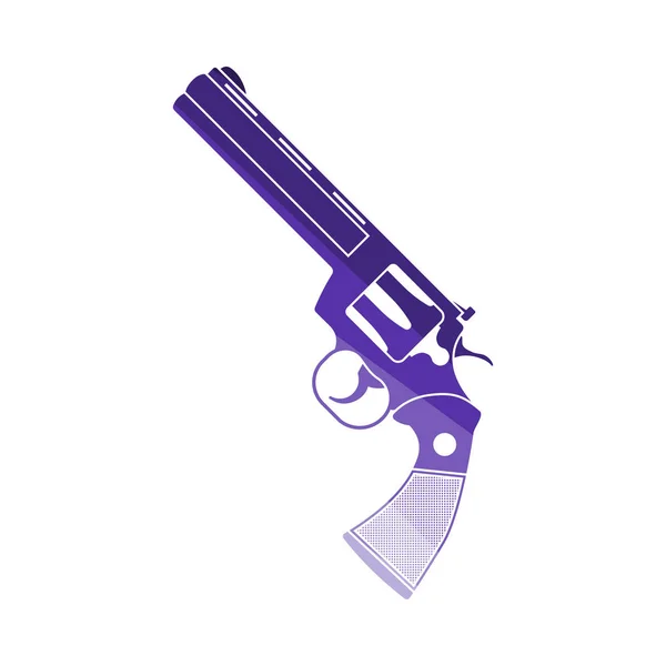 Revolver, pisztoly ikon — Stock Vector