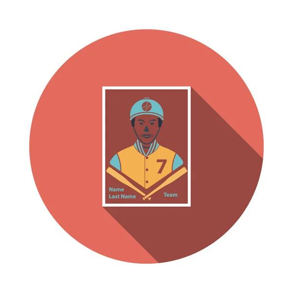 Beyzbol kartı simgesi — Stok Vektör