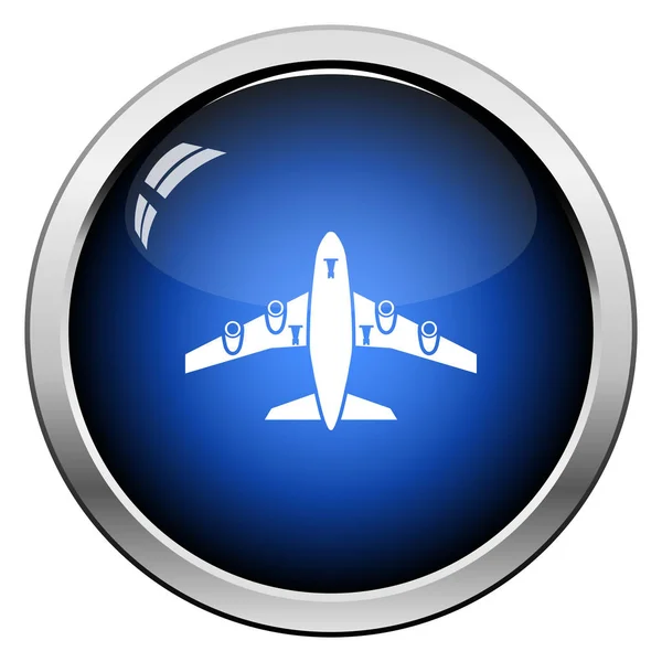 Ícone de decolagem do avião vista frontal — Vetor de Stock