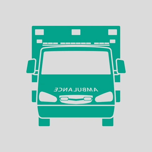 Icono de ambulancia vista frontal — Vector de stock