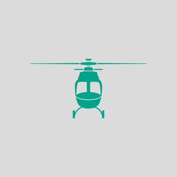 Піктограма вертольота вид спереду — стоковий вектор