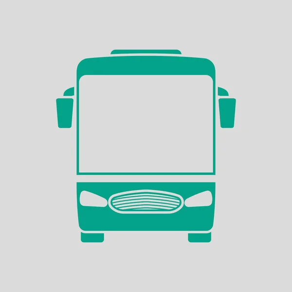 Toeristische bus icoon vooraanzicht — Stockvector