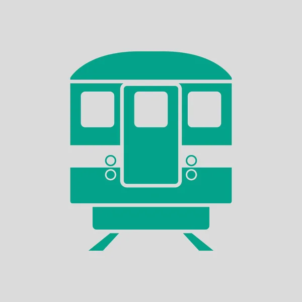 Вид на иконку поезда метро — стоковый вектор