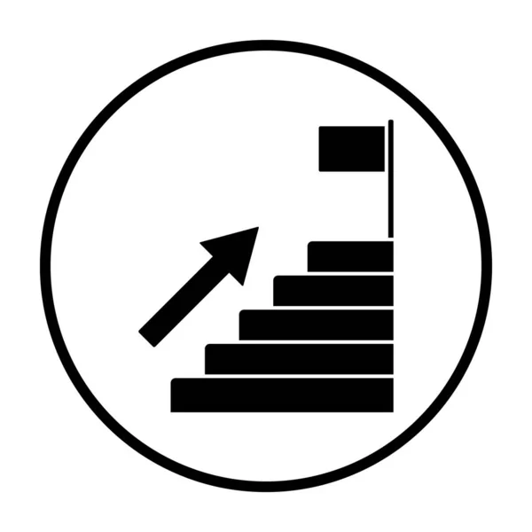 Escada para Apontar Ícone — Vetor de Stock