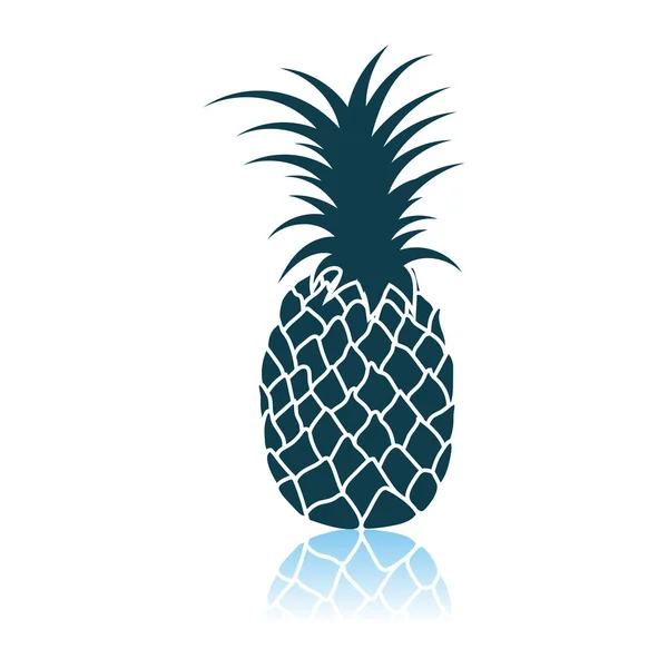 Icône d'ananas sur fond gris — Image vectorielle