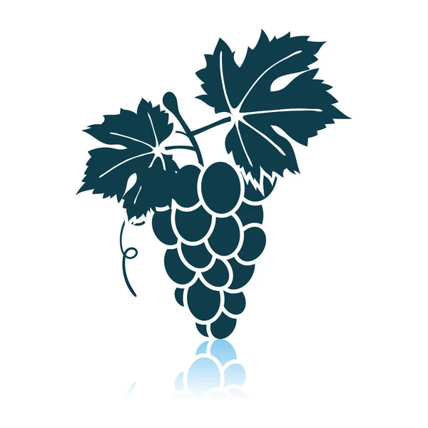 Виноградная икона на сером фоне — стоковый вектор