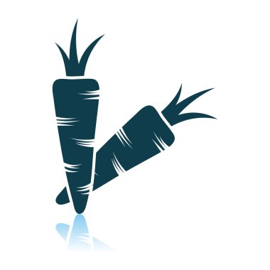 Gri Arka Plan üzerinde havuç simgesi