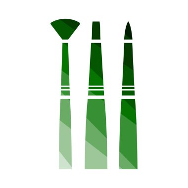 Boya fırçaları set simgesi