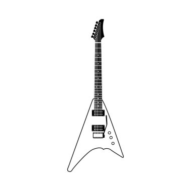 elektro gitar siluet.