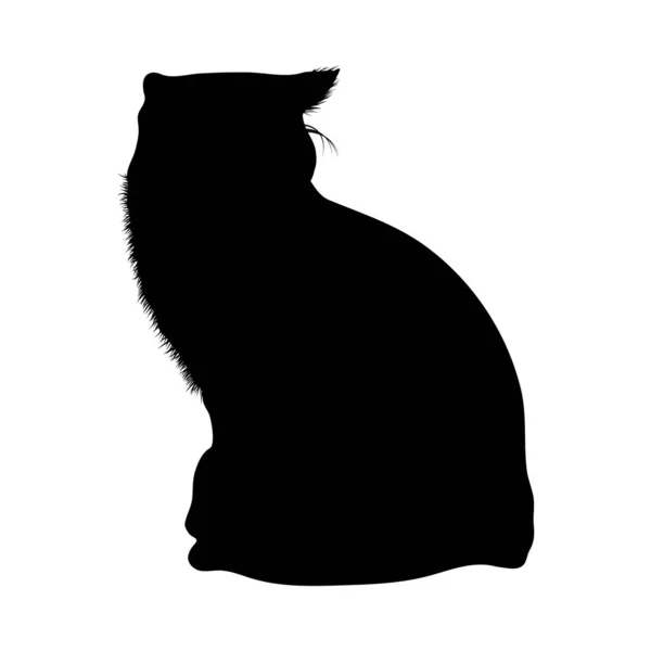 Silhouette de chat — Image vectorielle