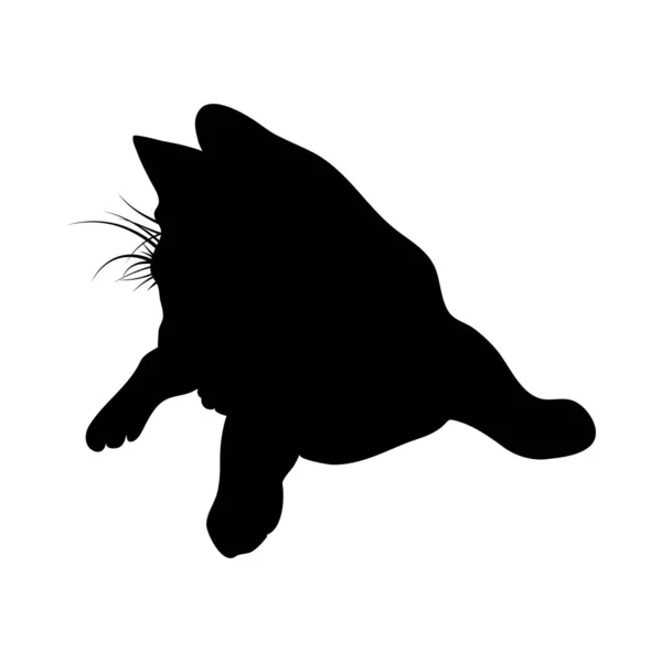 Silueta de gato — Vector de stock