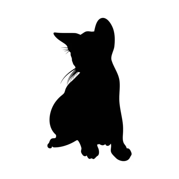 Силуэт кошки — стоковый вектор