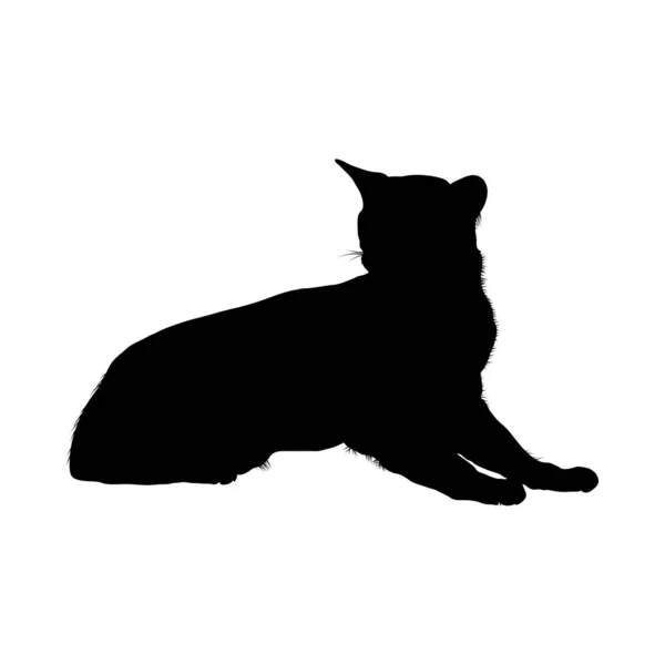 Silhouette gatto — Vettoriale Stock