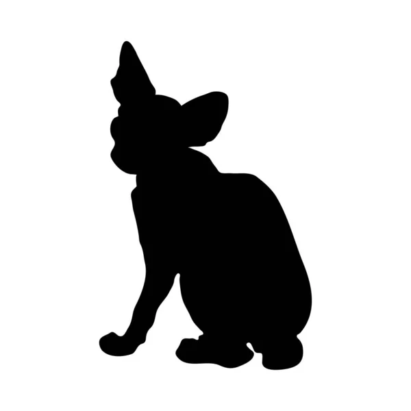 Silhouette de chat — Image vectorielle