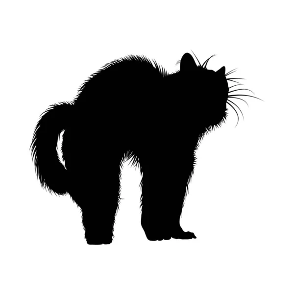 Silhouette de chat — Image vectorielle