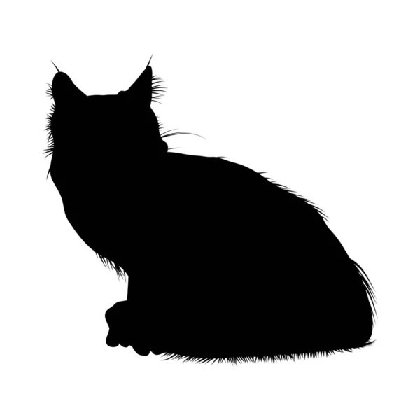 Silhouette gatto — Vettoriale Stock