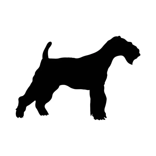 Fox-Terrier pies sylwetka — Wektor stockowy