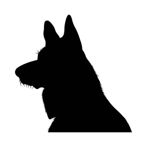 Schäferhund-Silhouette — Stockvektor