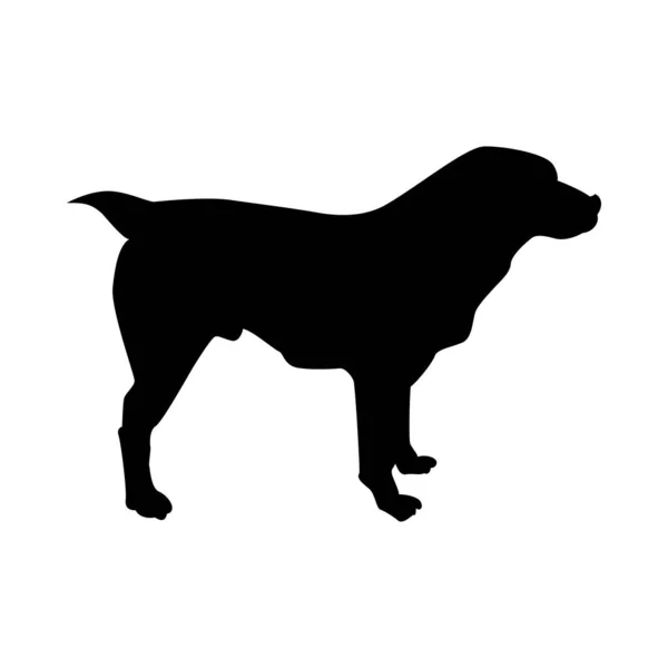 Asia centrale Sheep Dog Silhouette — Vettoriale Stock