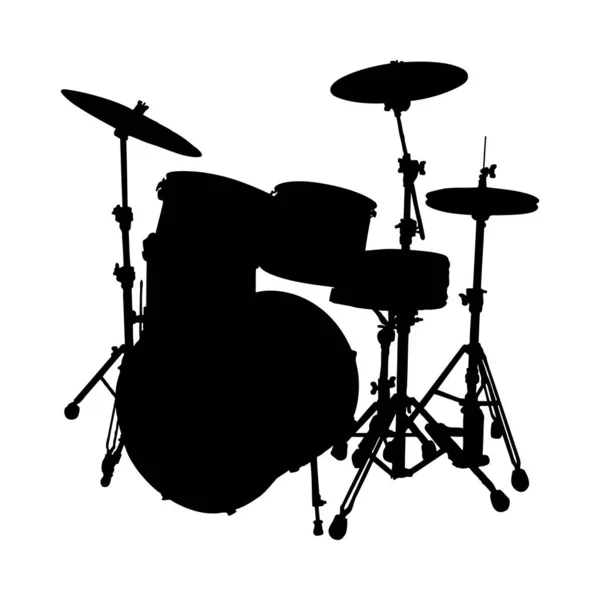 Conjunto de tambor silueta — Archivo Imágenes Vectoriales