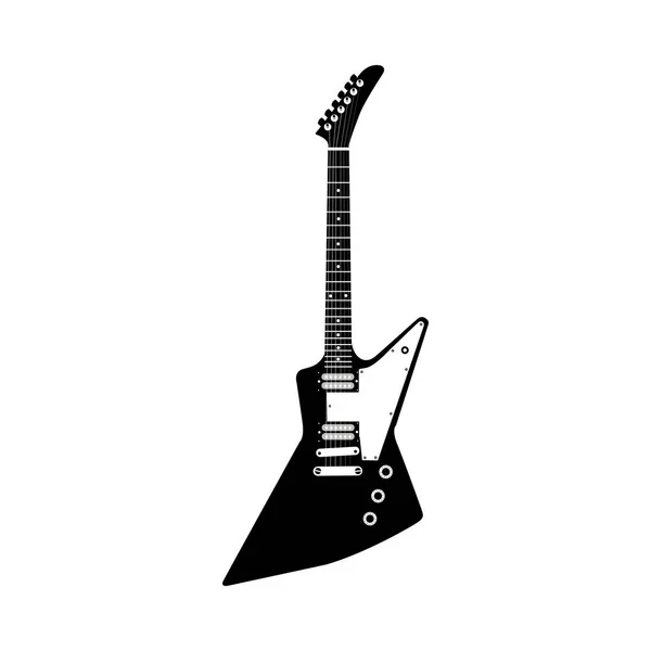 Electric Guitar Silhouette. — Stock Vector