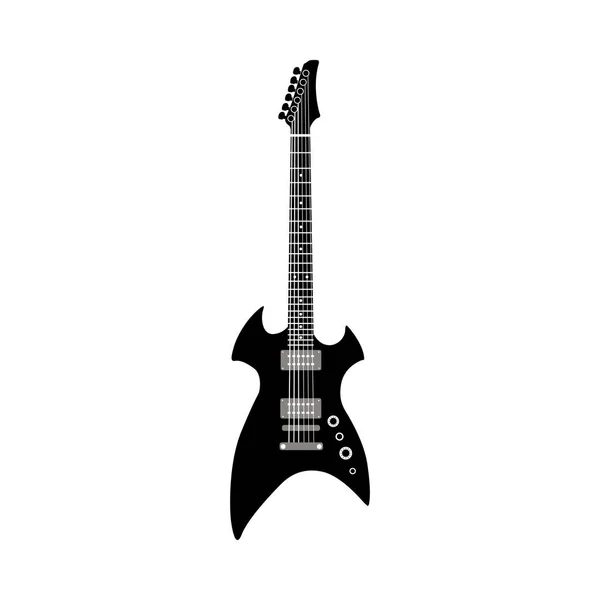 Elektrická kytara silueta. — Stockový vektor