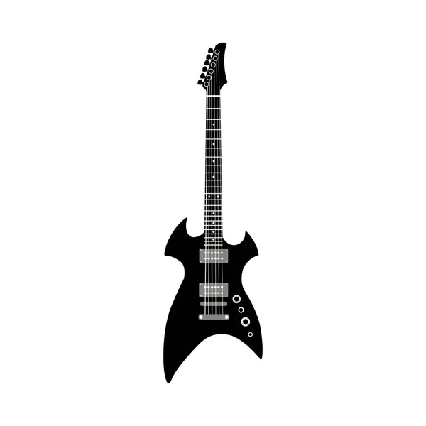 Silueta de guitarra eléctrica . — Vector de stock