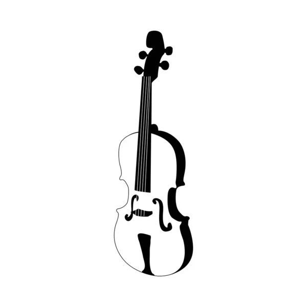 Silhueta de violino — Vetor de Stock