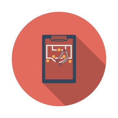 Futbol koçu tablet oyun simgesinin şemalı