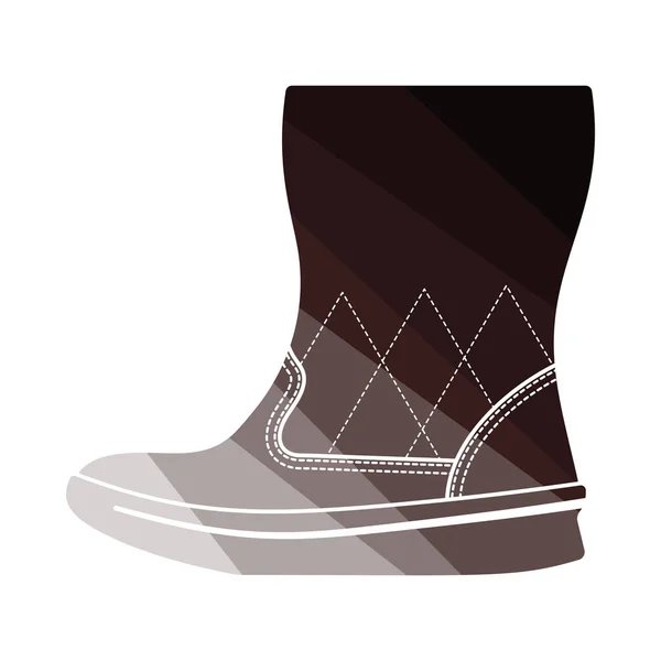 Mujer esponjosa ugg bota icono — Vector de stock