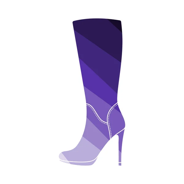 Herfst vrouw hoge hak schoen pictogram — Stockvector