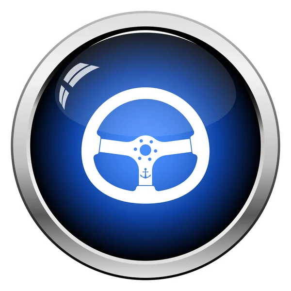 Icon Of Steering Wheel — Stock Vector