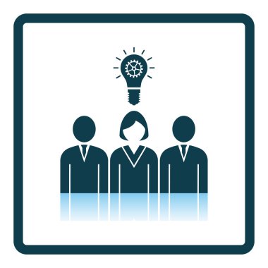 Kurumsal Ekip Kadın Lider Simgesi ile Yeni Bir Fikir Bulma