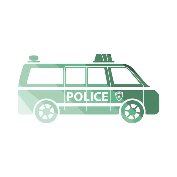 Police Van Icon — Stock Vector