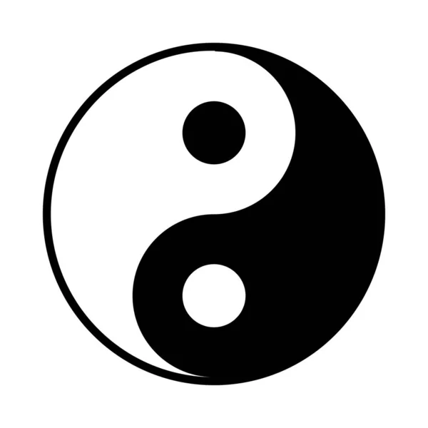 Ícone de yin e yang — Vetor de Stock