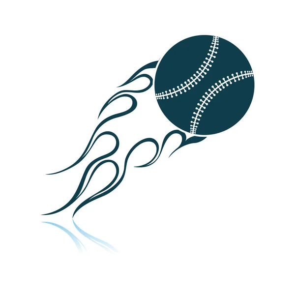 Baseball Fire Ball Icon — Stock Vector