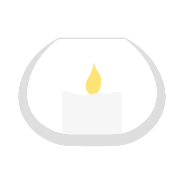 Candle In Glass Icon — Stock Vector