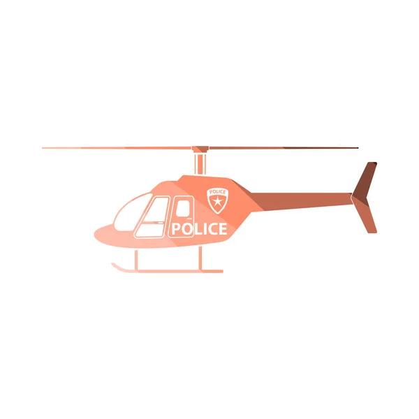 Rendőrségi helikopter ikon — Stock Vector