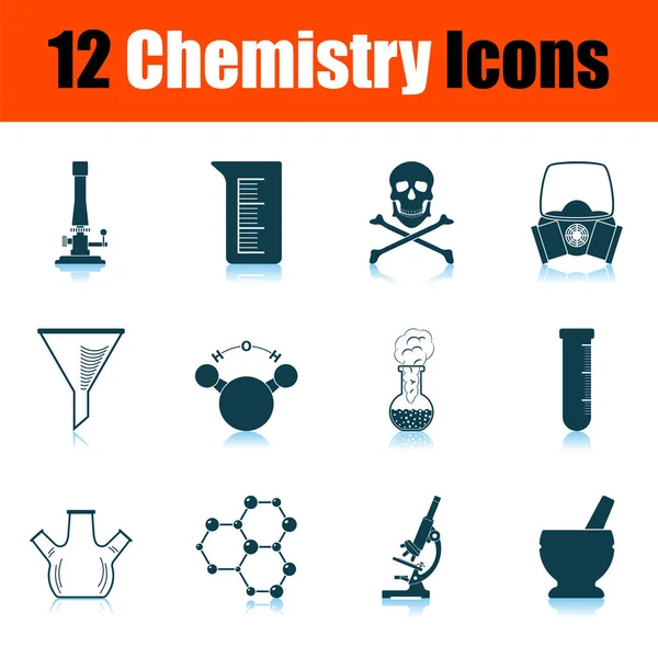 Jeu d'icônes chimie — Image vectorielle