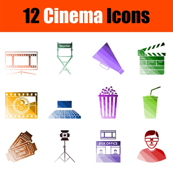 Icono de cine conjunto — Archivo Imágenes Vectoriales