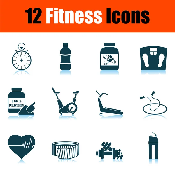 Conjunto de iconos fitness — Vector de stock